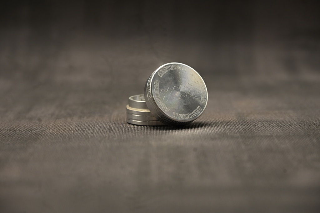 Amsterdam Grinder - 40mm - 2part- Silver