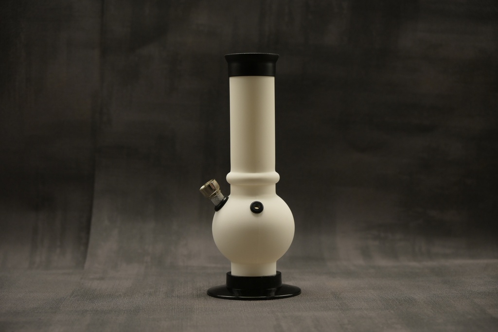 Acrylbong weiß H 208mm Ø 74/39mm Steckchillum