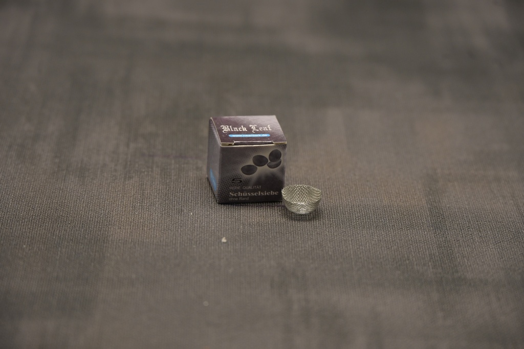 Edelstahlschüsselsieb 15mm Black Leaf ohne Rand - 5er Pack