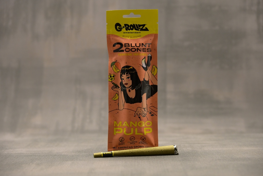 G-Rollz | 2x 'Mango Pulp' Terpene-infused Pre-rolled Hemp Cones