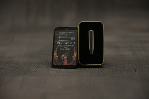 [P0002108] Phönix K8 Aktivkohlefilter aus Edelstahl konisch 8mm