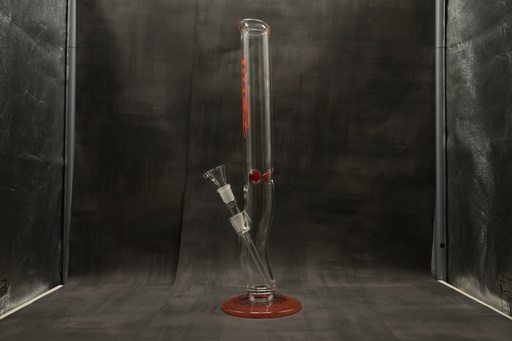 [P0002892] Zenit 5mm Relax Eis Form mit Granulatfuß und Standard Mundstück - Megacut 18.8 - mit Kickloch - Siebkopf - Logo rot - Eiscolor - Granulat Farbe Ruby