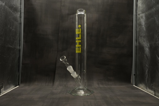 [P0013054] EHLE Zylinder 1000ml NS 18-mit Kickloch-Kupplung-Gelb-Grün