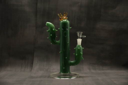 [P0001100] Black Leaf Kaktuspfeife grün mit Krone