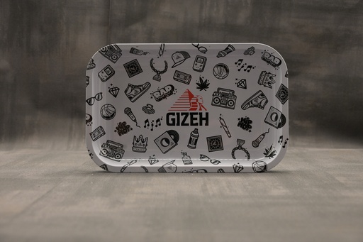 [P0000804] GIZEH Metal Tray M Comic Mix White